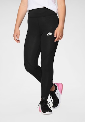 Nike SportswearSkinny Tajice - crna boja: prednji dio