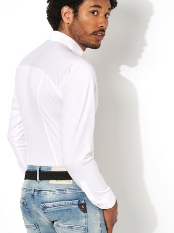 DESOTO Slim fit Button Up Shirt in White