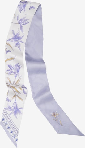 MayTree Scarf 'Seidenbandeau Twillseide beidseitig, Taglilie 7 x 116 cm' in Purple: front