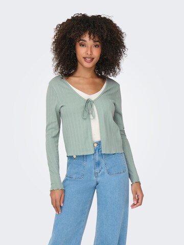ONLY Knit Cardigan in Green: front