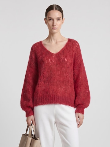 Pull-over oversize 'Milana Mohair' americandreams en rouge : devant