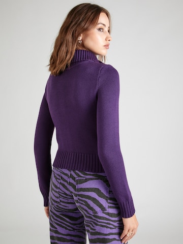 ABOUT YOU x Emili Sindlev Knit Cardigan 'Lana' in Purple