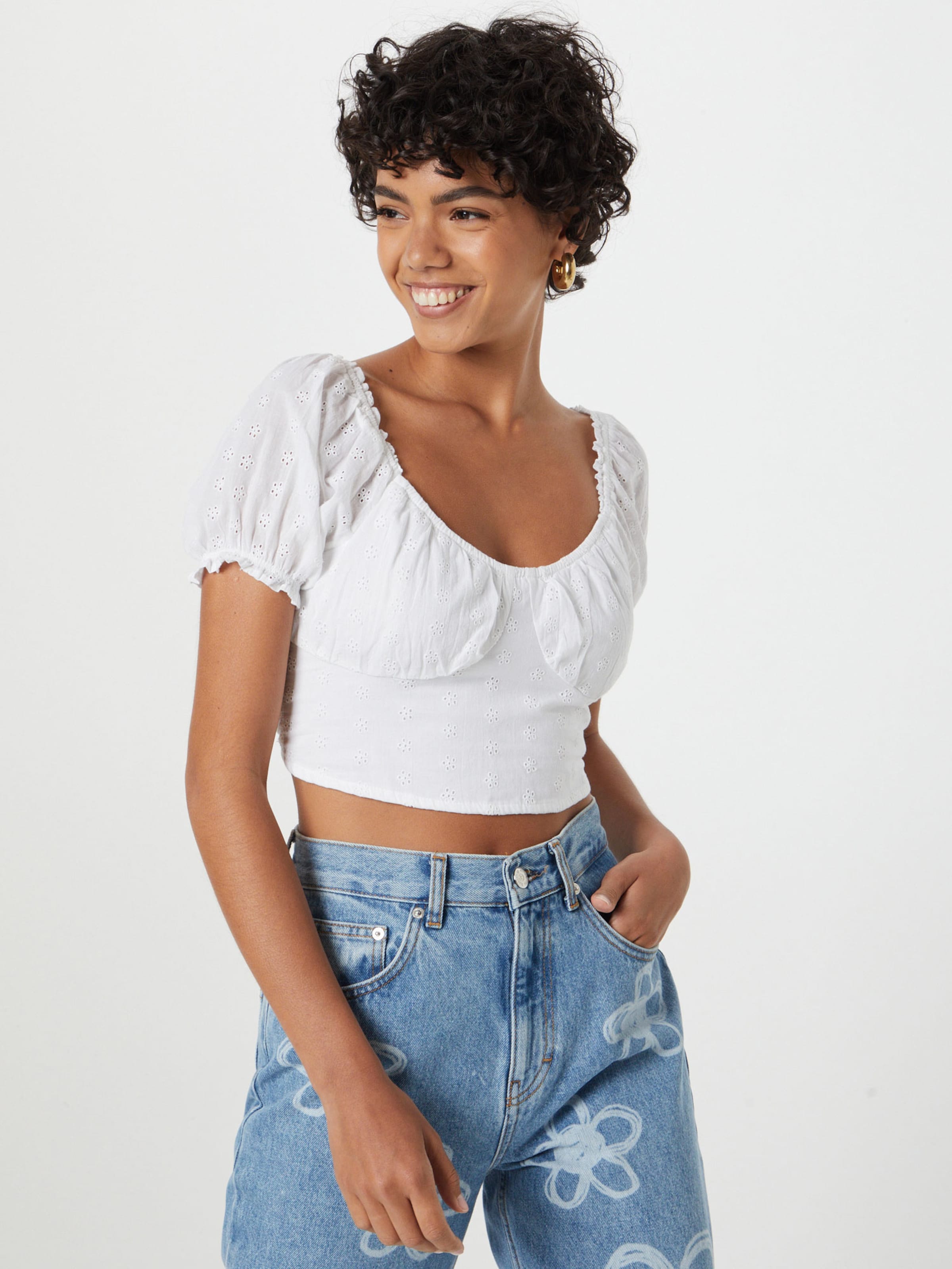 HOLLISTER Blusa en Blanco ABOUT YOU