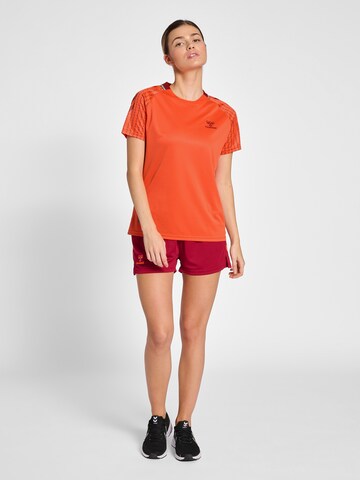 Regular Pantalon de sport 'Grid' Hummel en rouge