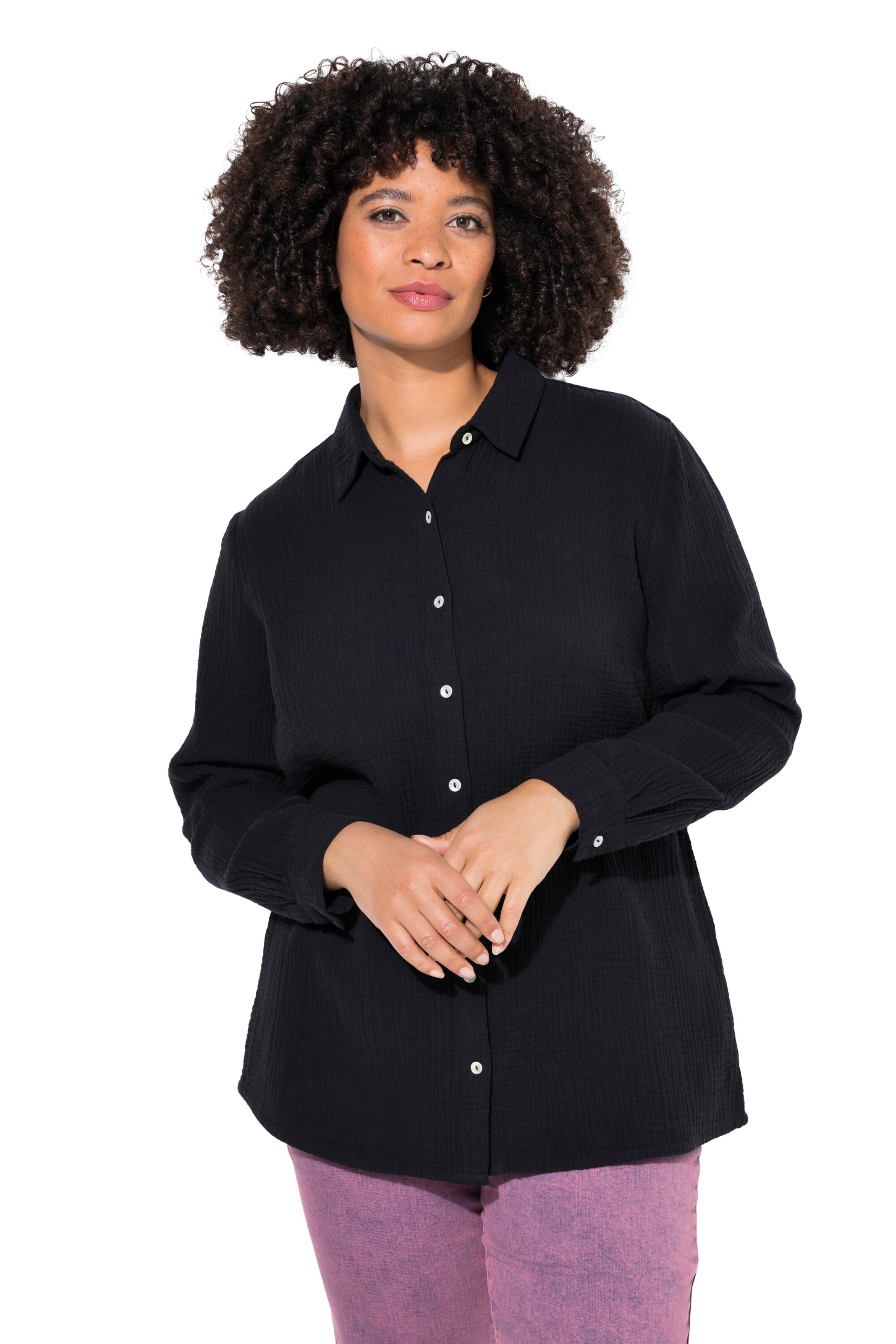 Angel of Style Blouse in Zwart: voorkant