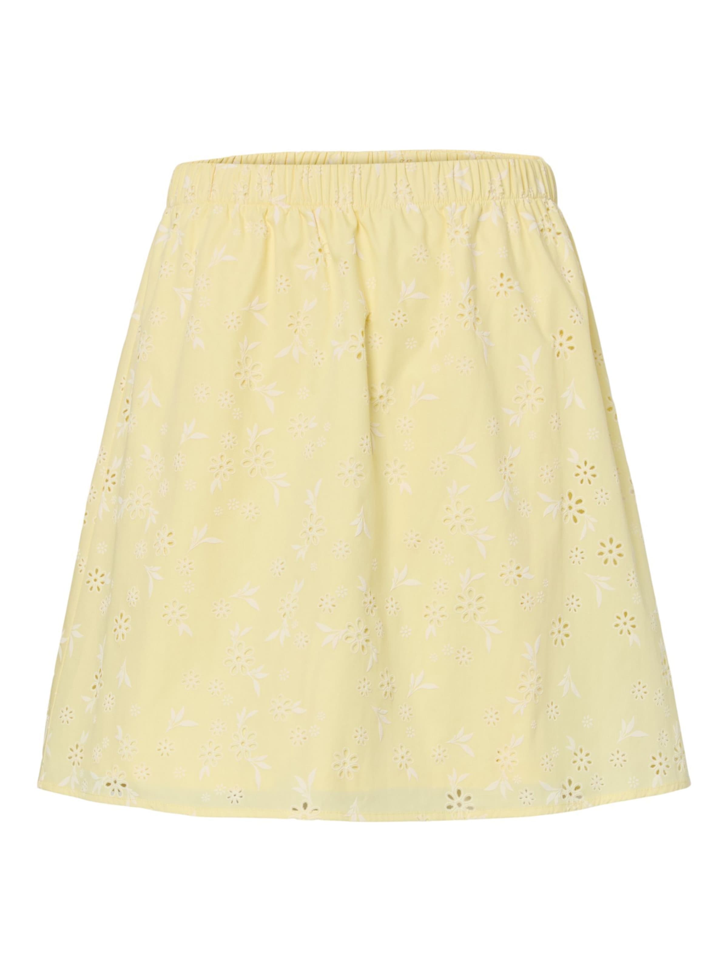PIECES Rok 'PCBanna' in Geel: voorkant