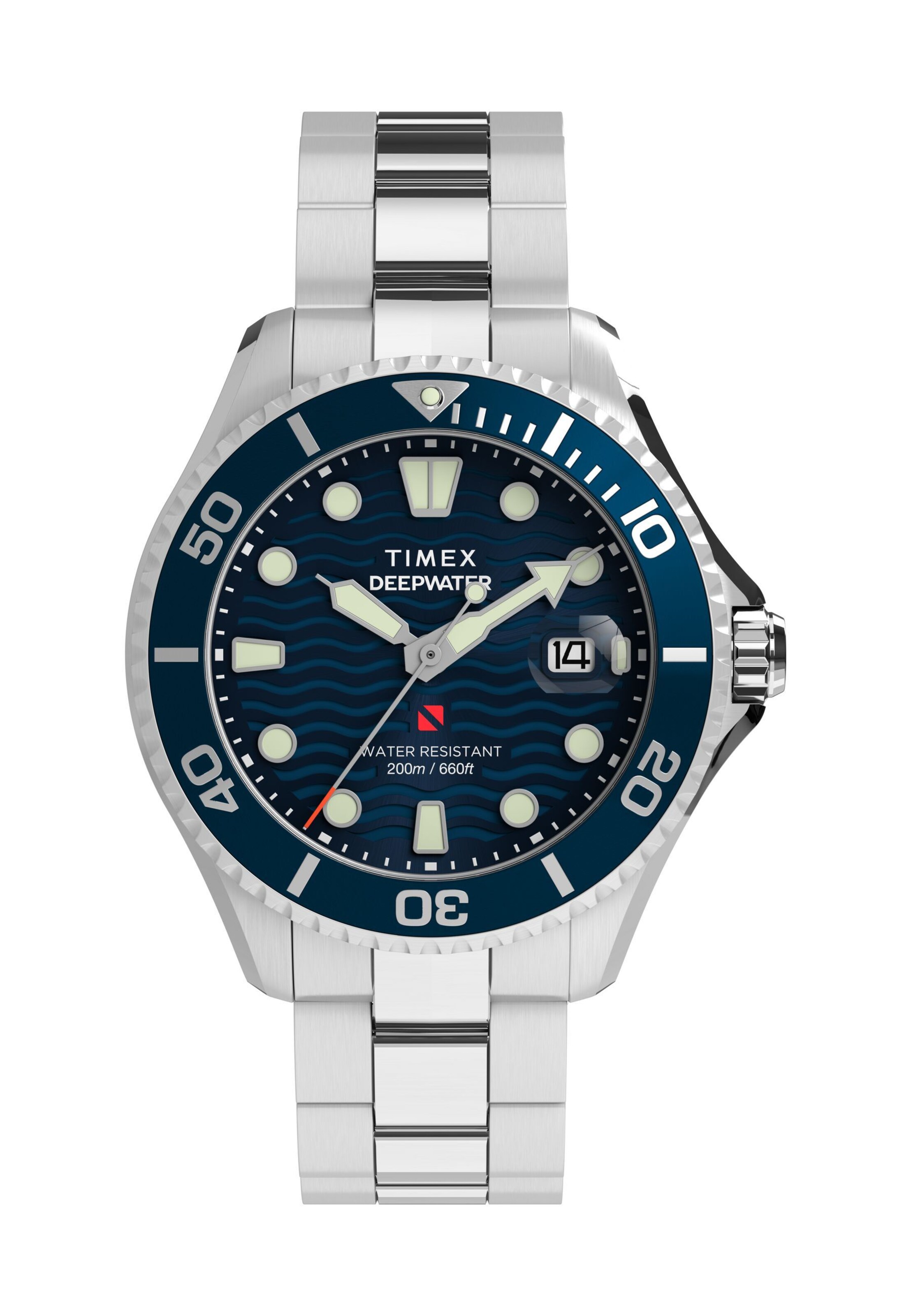 TIMEX Analoguhr in Silber: Vorderseite