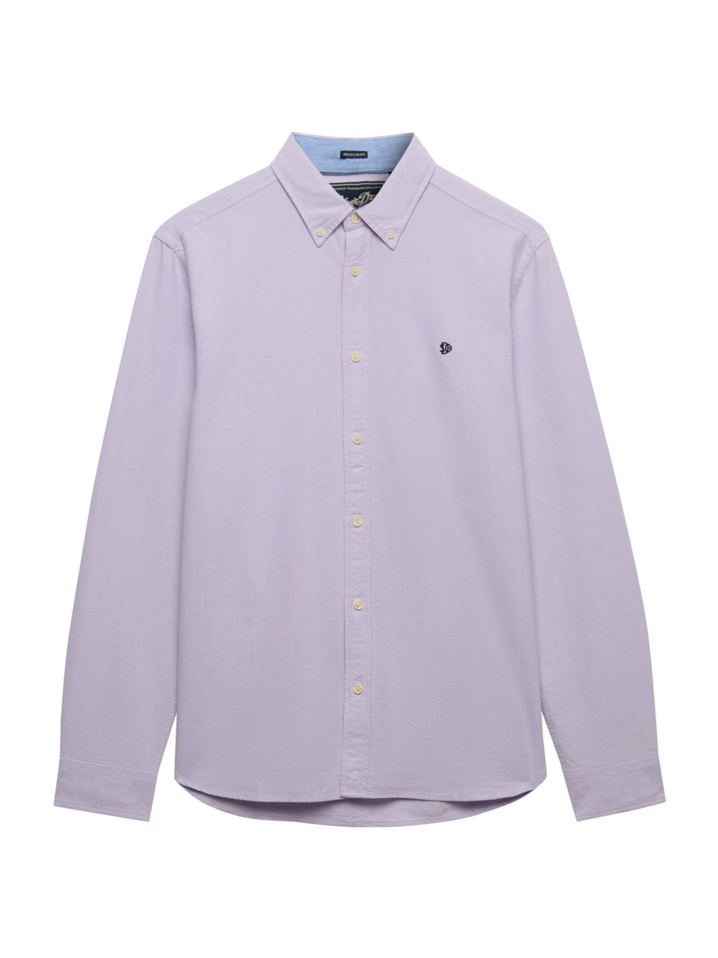 Fit confort Chemise 'Preppy Oxford' Superdry & Co en violet : devant