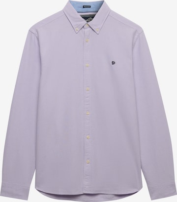 Fit confort Chemise 'Preppy Oxford' Superdry & Co en violet : devant