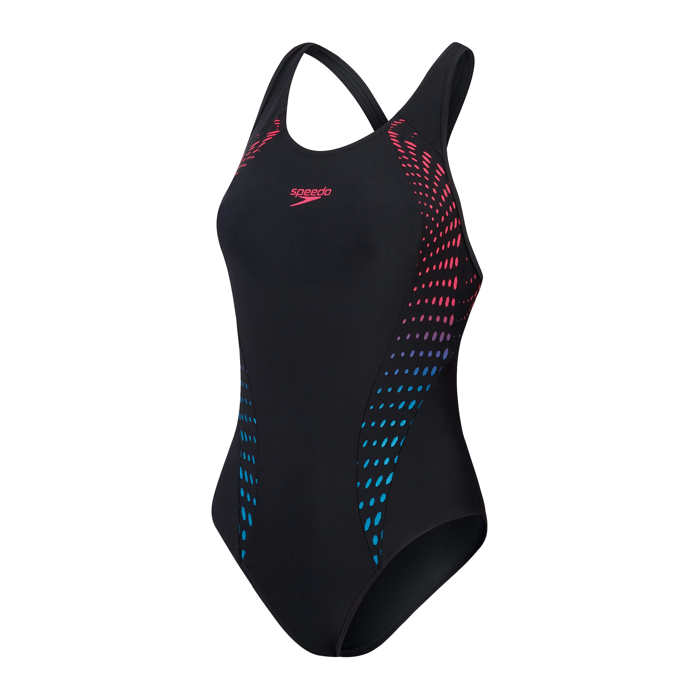 SPEEDO Bustier Sportbadeanzug in Schwarz: Vorderseite