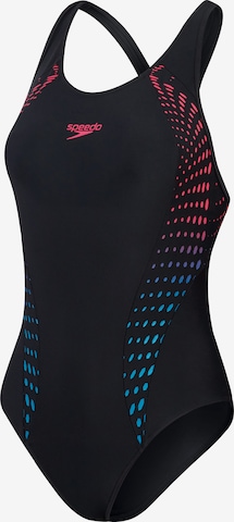 SPEEDO Bustier Sportbadeanzug in Schwarz: Vorderseite