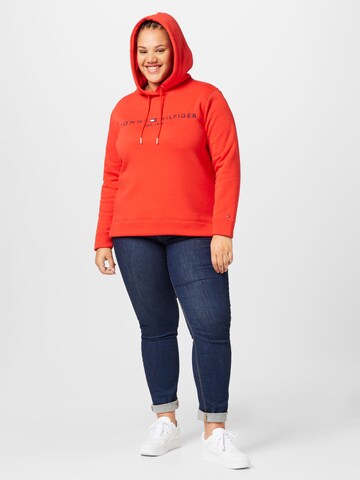 Tommy Hilfiger Curve - Sudadera en rojo