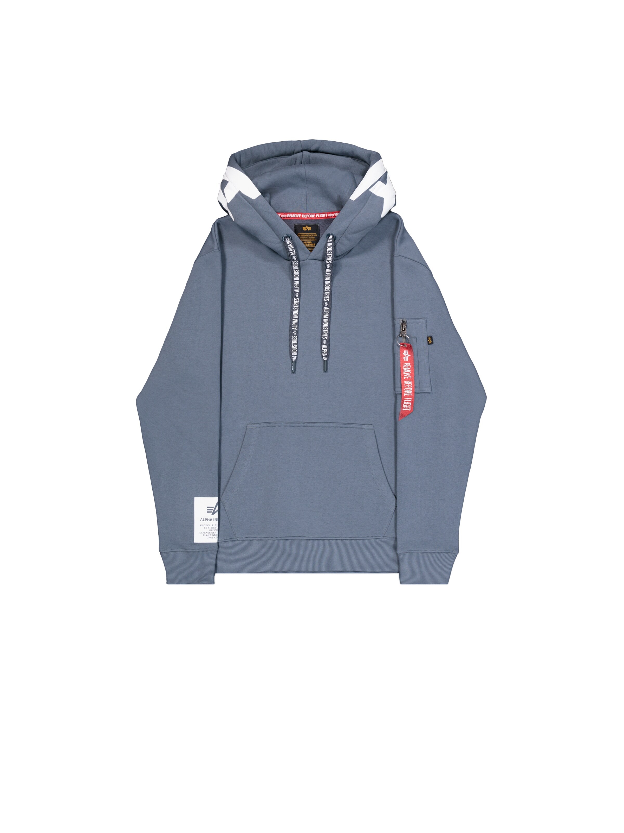 ALPHA INDUSTRIES Majica 'Alpha' | modra barva: sprednja stran