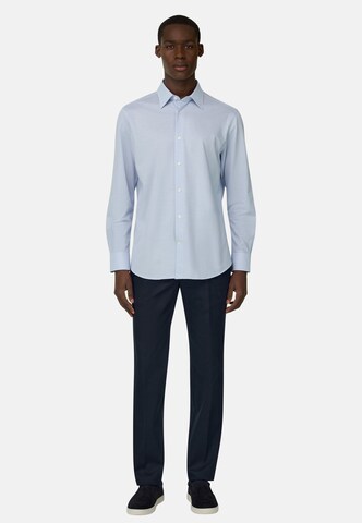 Boggi Milano Regular Trousers with creases in Blue