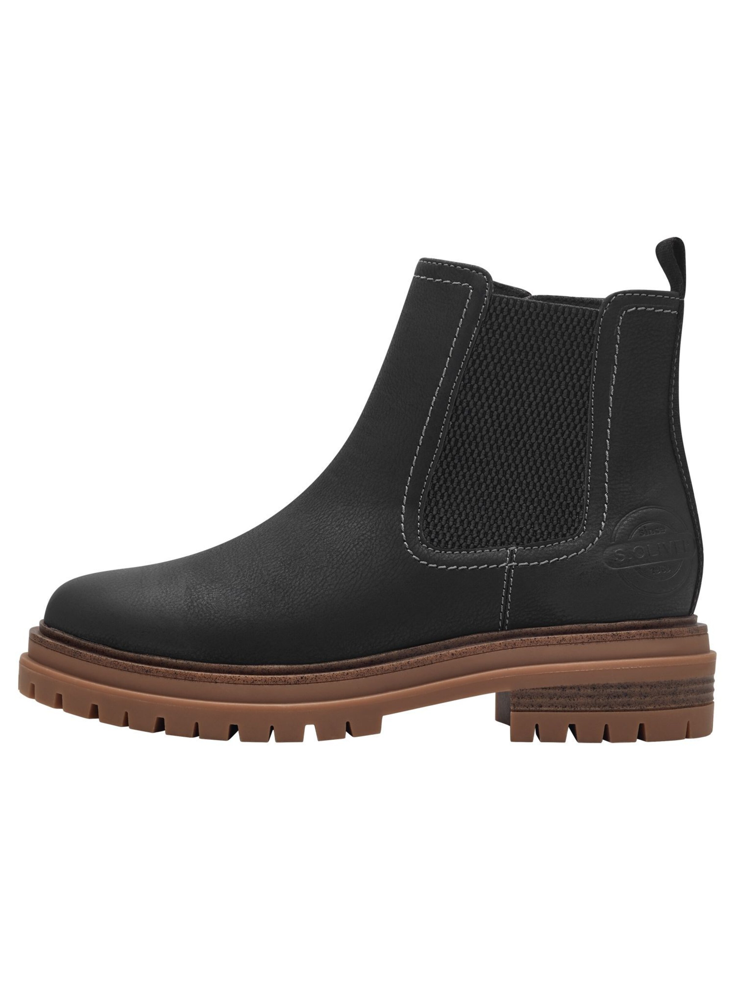 s.Oliver Chelsea Boot in Schwarz