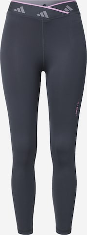 ADIDAS PERFORMANCE Skinny Sportovní kalhoty 'Techfit V-Shaped Elastic' – šedá: přední strana