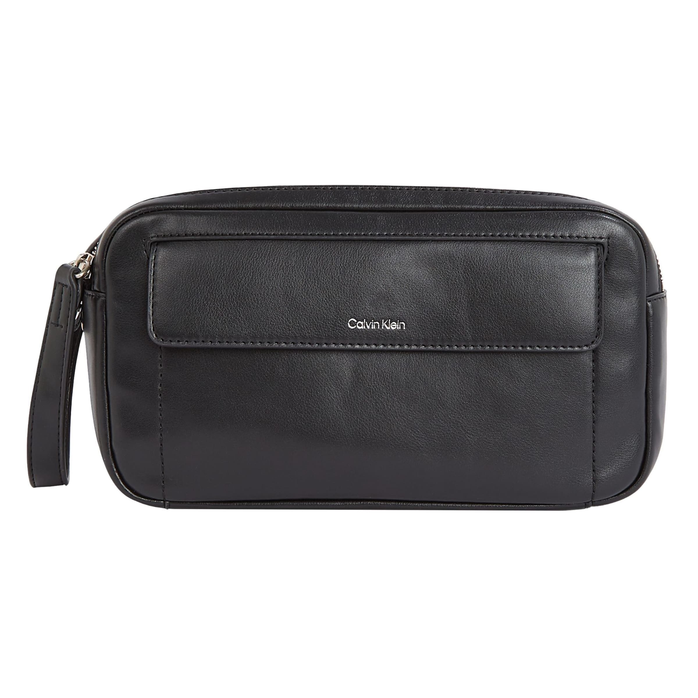 Calvin Klein Toiletry Bag in Black: front