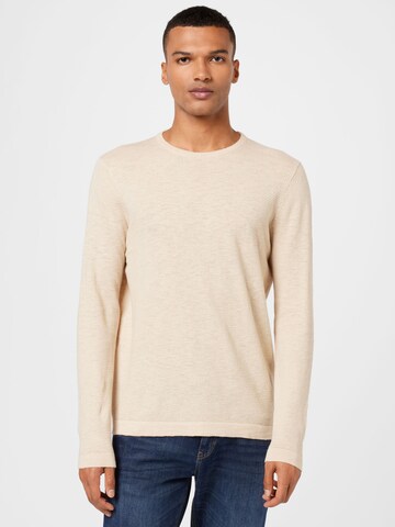 TOM TAILOR Sweater in Beige: front