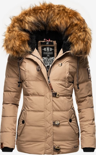 NAVAHOO Winterjacke 'Zoja' in taupe / schwarz, Produktansicht