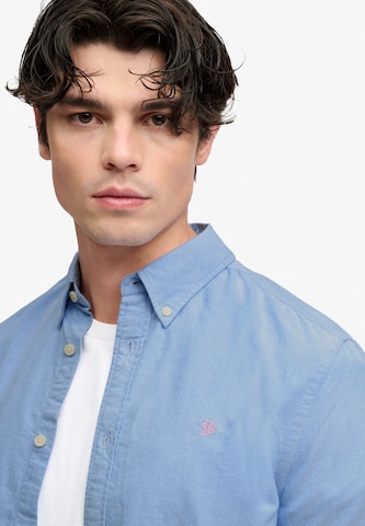 Superdry & Co Regular fit Button Up Shirt 'Preppy' in Blue