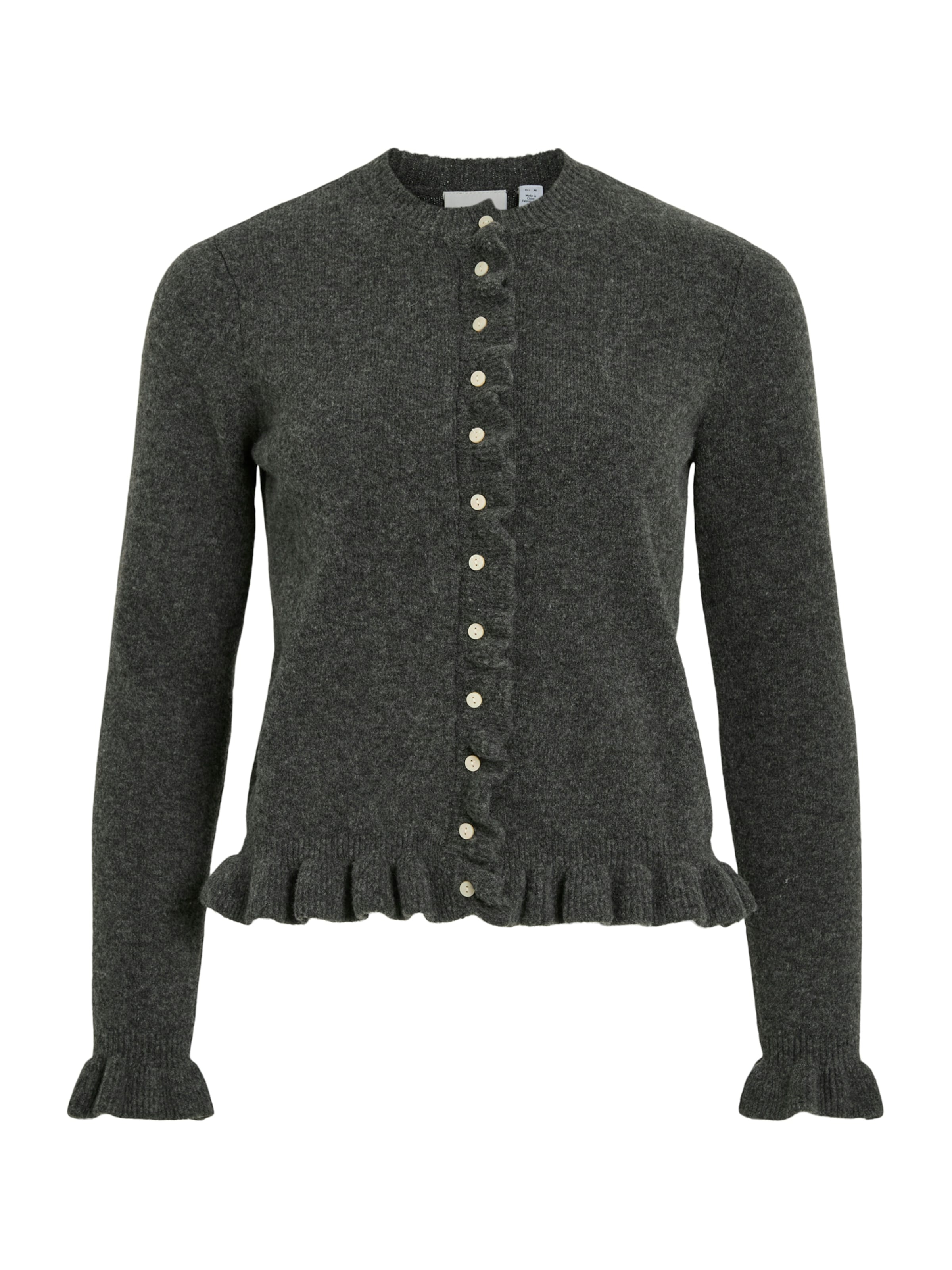 VILA Knit cardigan 'VIJACIA' in Grey: front