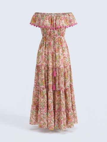Miss June Dress 'Robe Longue Karina' in Pink: front