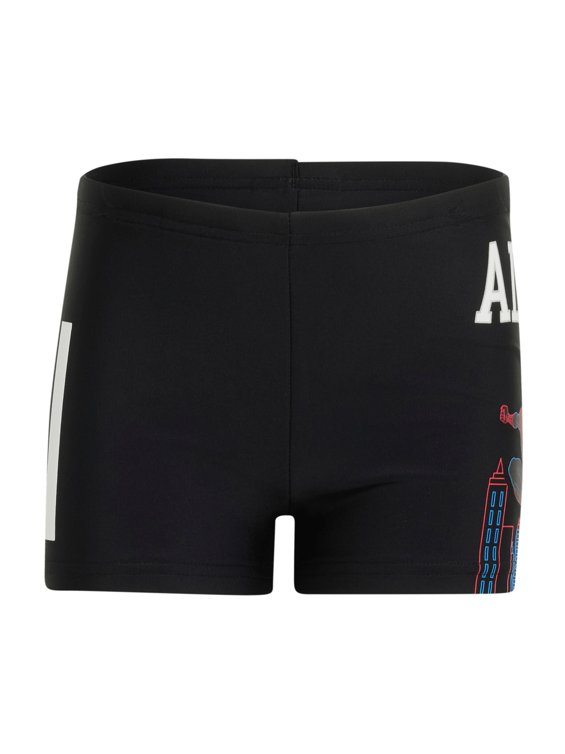 ADIDAS PERFORMANCE - Moda de banho desportiva 'Spider-Man' em preto: frente