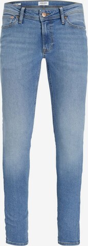 Skinny Jeans 'Liam' de la JACK & JONES pe albastru: față