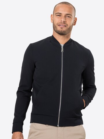 Les Deux Regular fit Zip-Up Hoodie in Blue: front