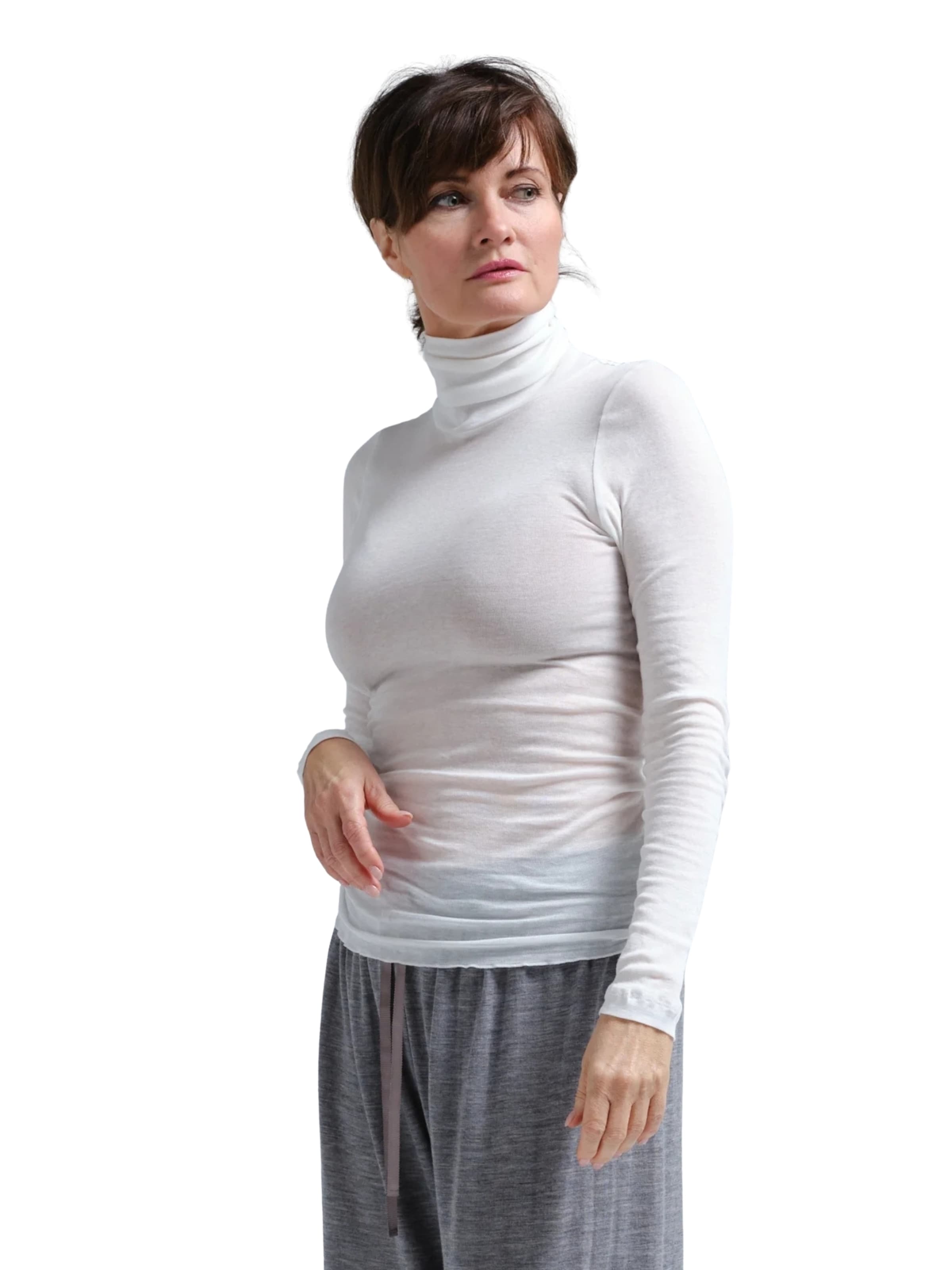 Seamless Basic Paita 'Nouveau' värissä valkoinen: etupuoli