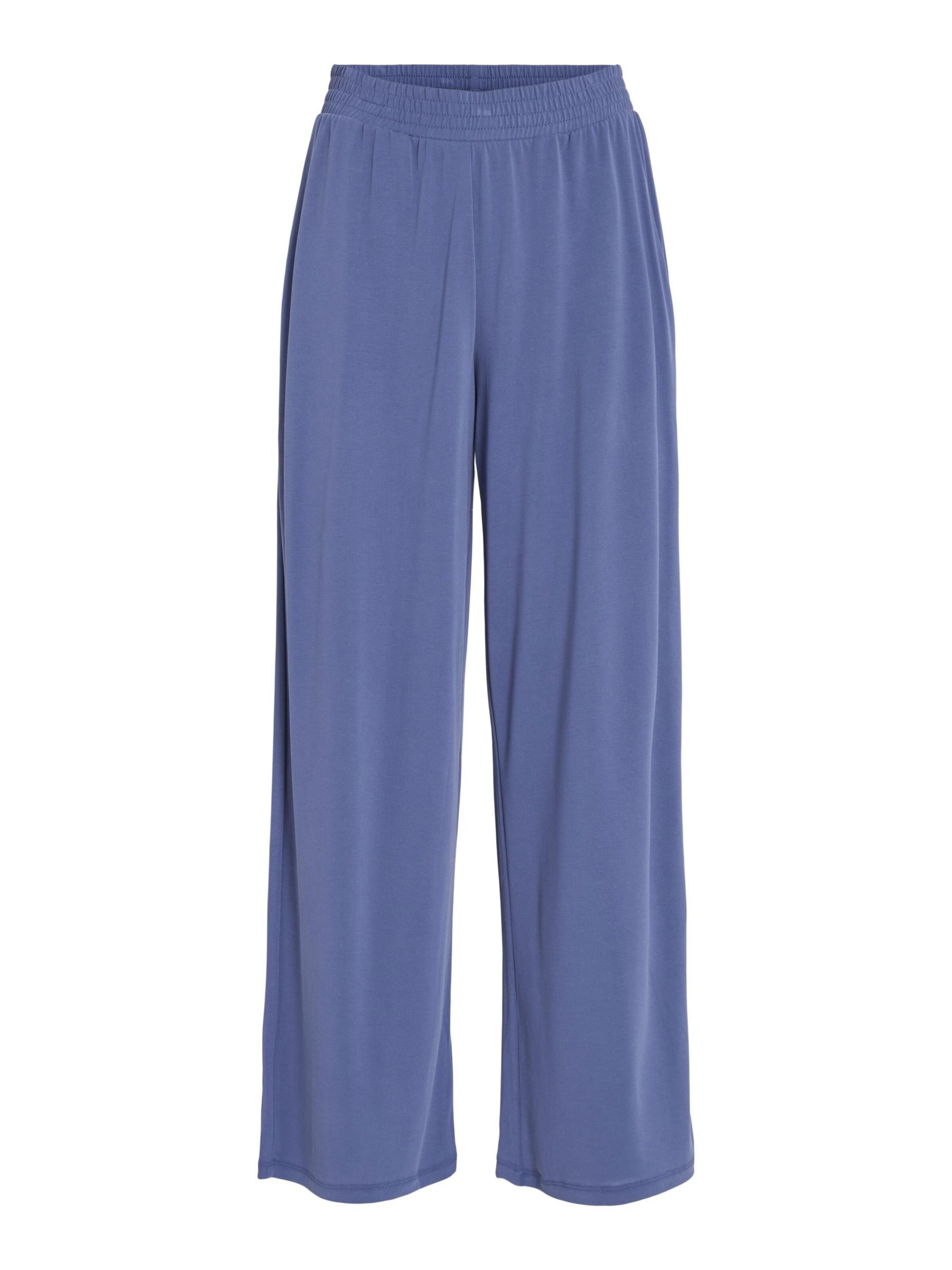 VILA Wide leg Broek in Blauw: voorkant