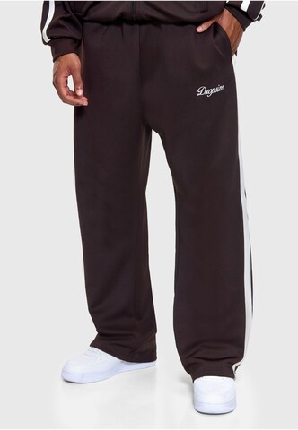Dropsize Tapered Broek in Bruin: voorkant