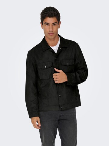 Only & Sons Between-Season Jacket in Black: front