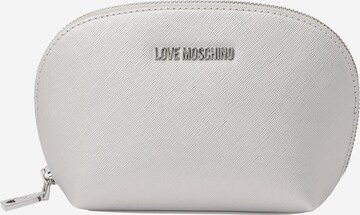 Love Moschino Kosmetická taštička – stříbrná: přední strana