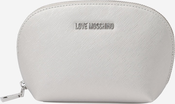 Love Moschino Kosmetická taštička – stříbrná: přední strana