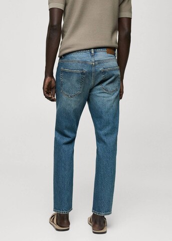 MANGO MAN Tapered Jeans 'Ben' in Blau