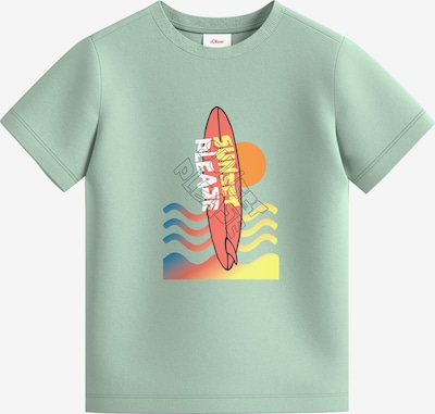 s.Oliver Shirt in de kleur Turquoise / Geel / Oranje / Wit, Productweergave