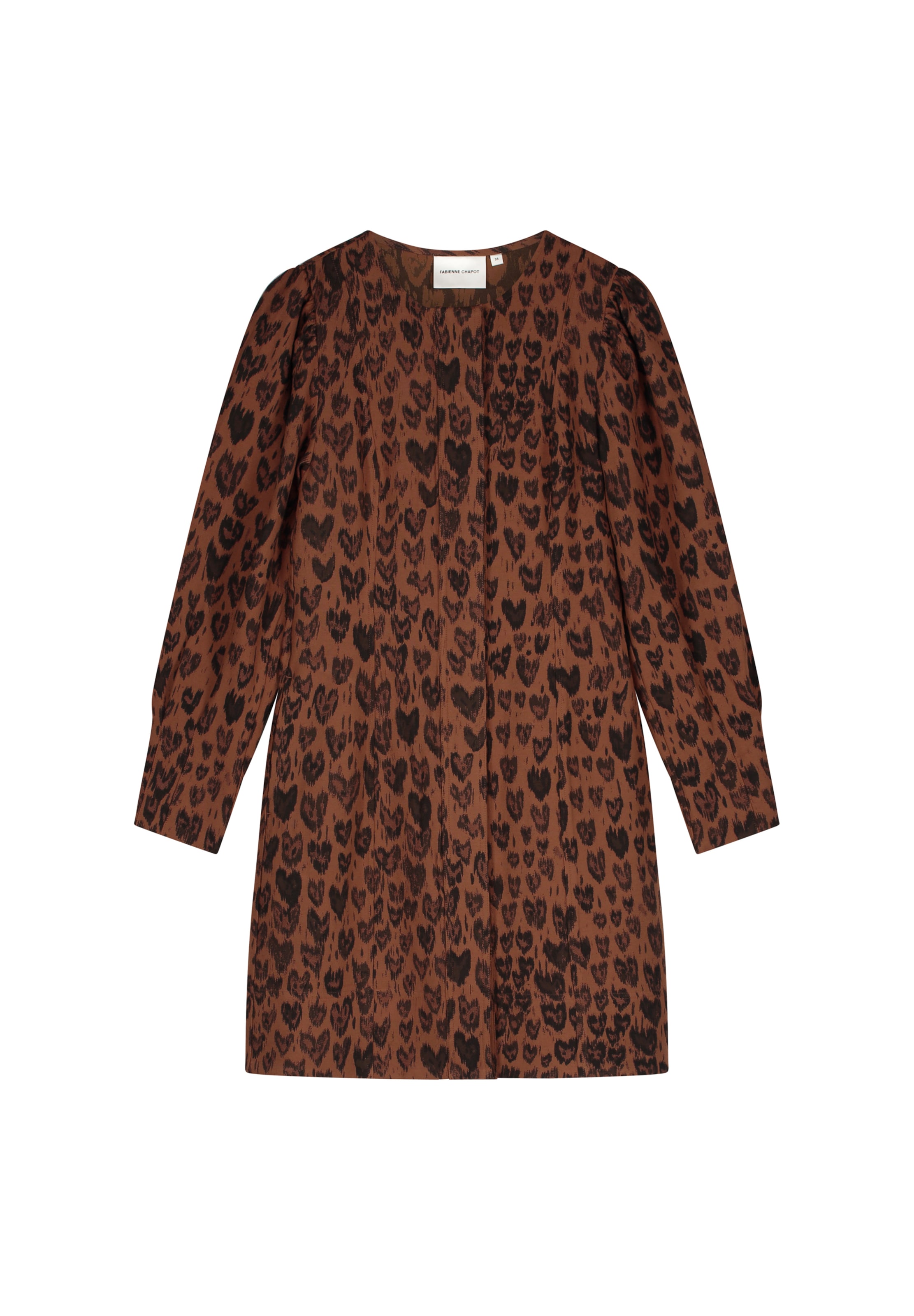 Fabienne Chapot Jurk in de kleur Kastanjebruin / Chocoladebruin / Zwart, Productweergave