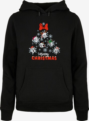 ABSOLUTE CULT Sweatshirt 'Mickey And Friends - Christmas Tree' in Zwart: voorkant