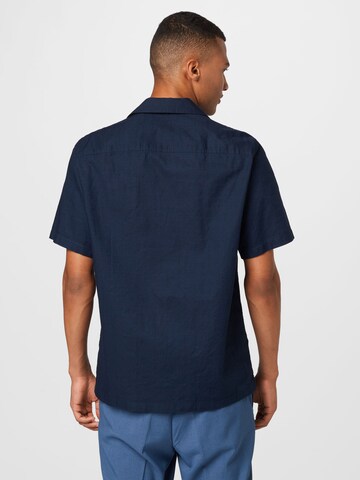 Coupe regular Chemise 'NANTES' minimum en bleu