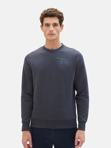 TOM TAILOR Sweatshirt in Blauw: voorkant