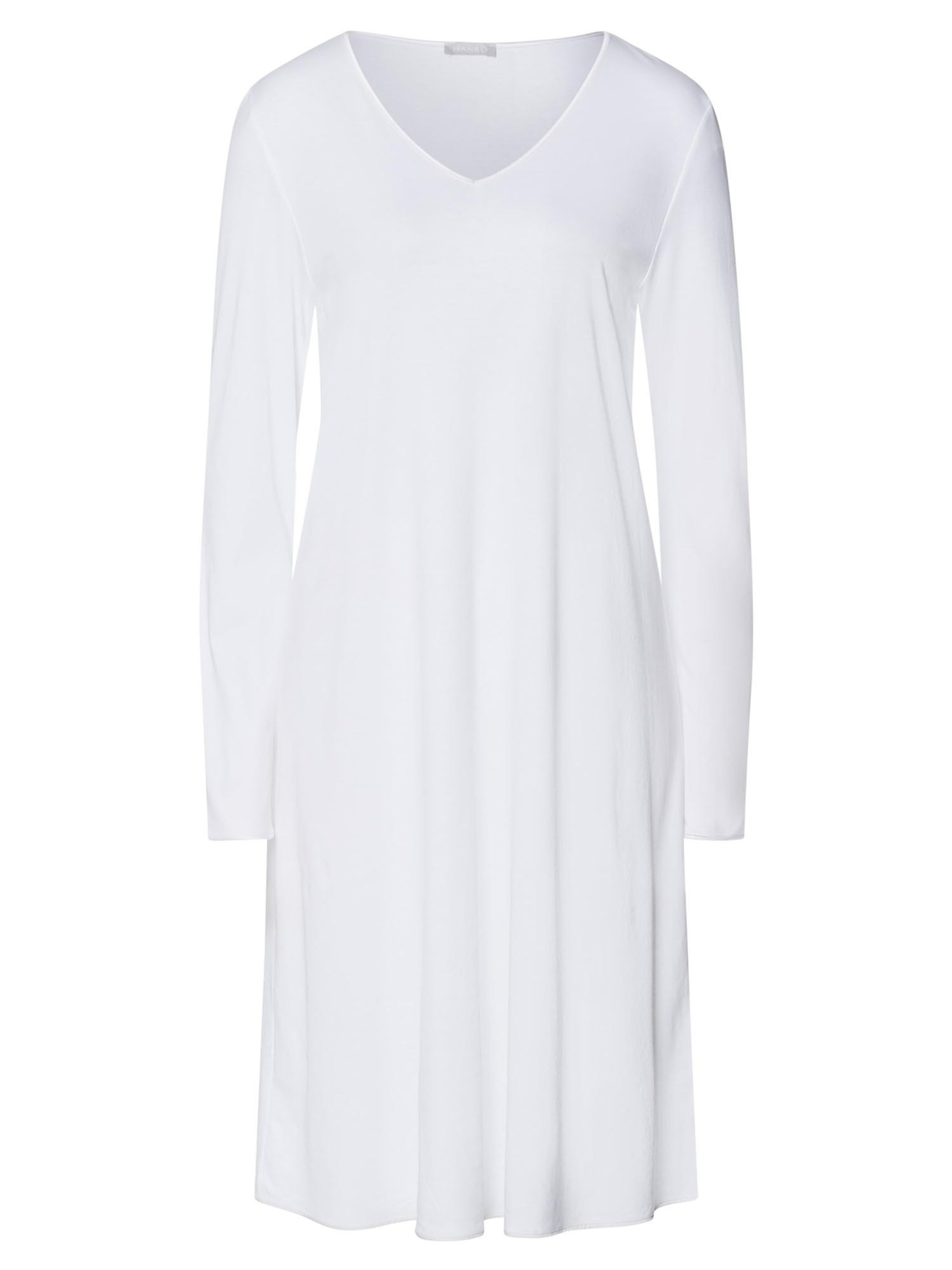 Hanro Nightgown 'Cotton Silk' in White: front