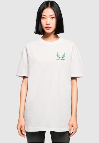 Merchcode Oversized Shirt 'Cupid´s Assistant' in White: front