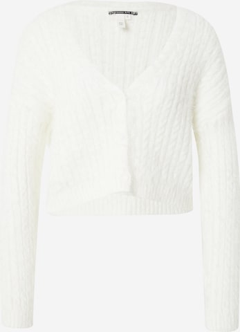 QS Knit Cardigan in White: front