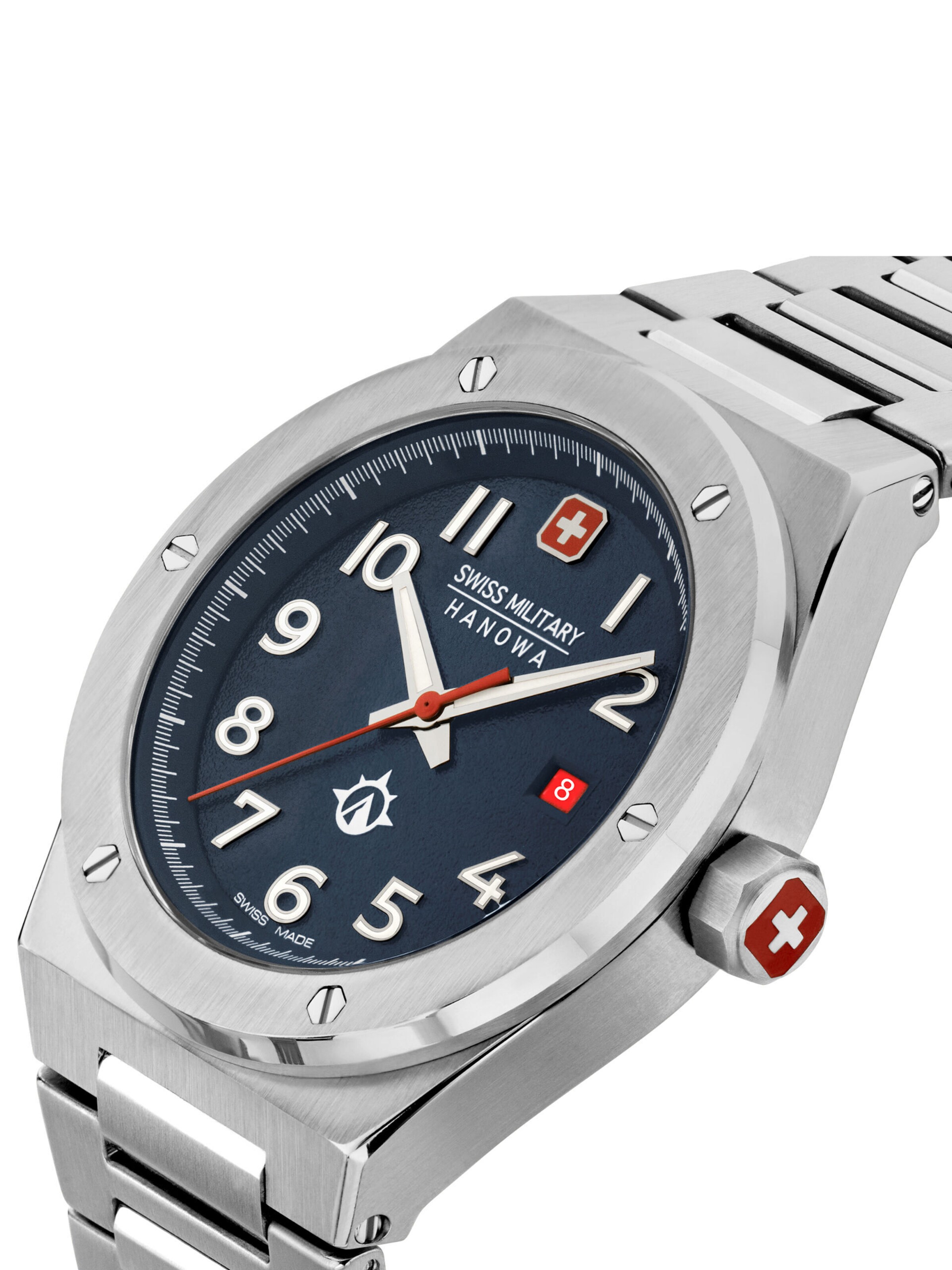 SWISS MILITARY HANOWA Analoog horloge 'Sonoran' in Zilver