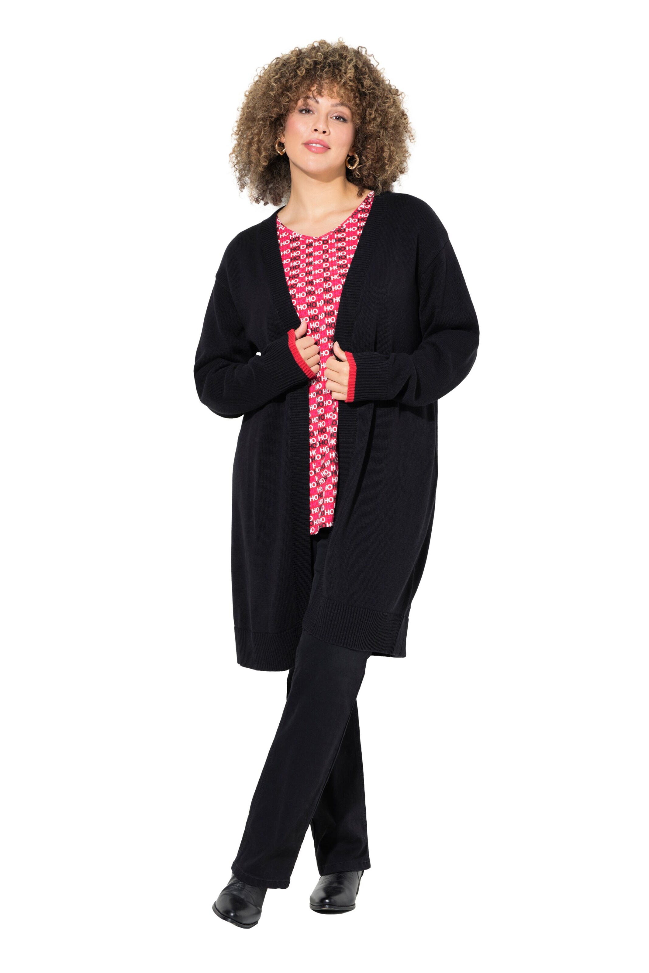 Ulla Popken Knit cardigan in Black