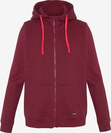 CHIEMSEE Zip-Up Hoodie in Red: front