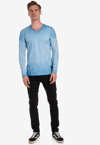 Rusty Neal Langarmshirt in Blau