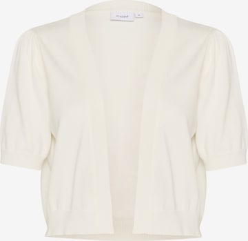 SAINT TROPEZ Knit Cardigan 'Mila' in White: front