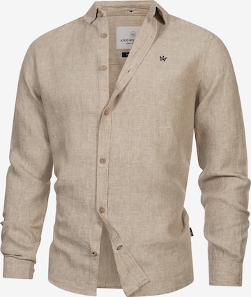 Coupe regular Chemise 'Ayers' Kronstadt en gris : devant